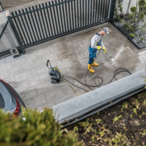 Courtyard Pressure washing for exterior buildings in Corvallis, Philomath, Albany, Lebanon, Salem, Eugene, Springfield Oregon and Surrounding areas