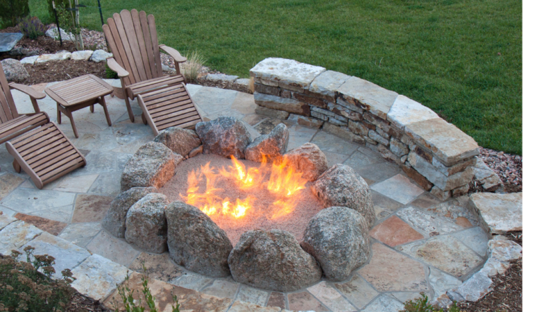 MAK Landscape and Irrigations' Custom Hardscape Fire Pit Design, Maintenance and Repair Services Corvallis, Albany, Philomath, Lebanon Oregon 1